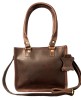 Genuine Leather Top Handle Brown Tote Bag Medium Crossbody Sling Satchels Handbags for Women